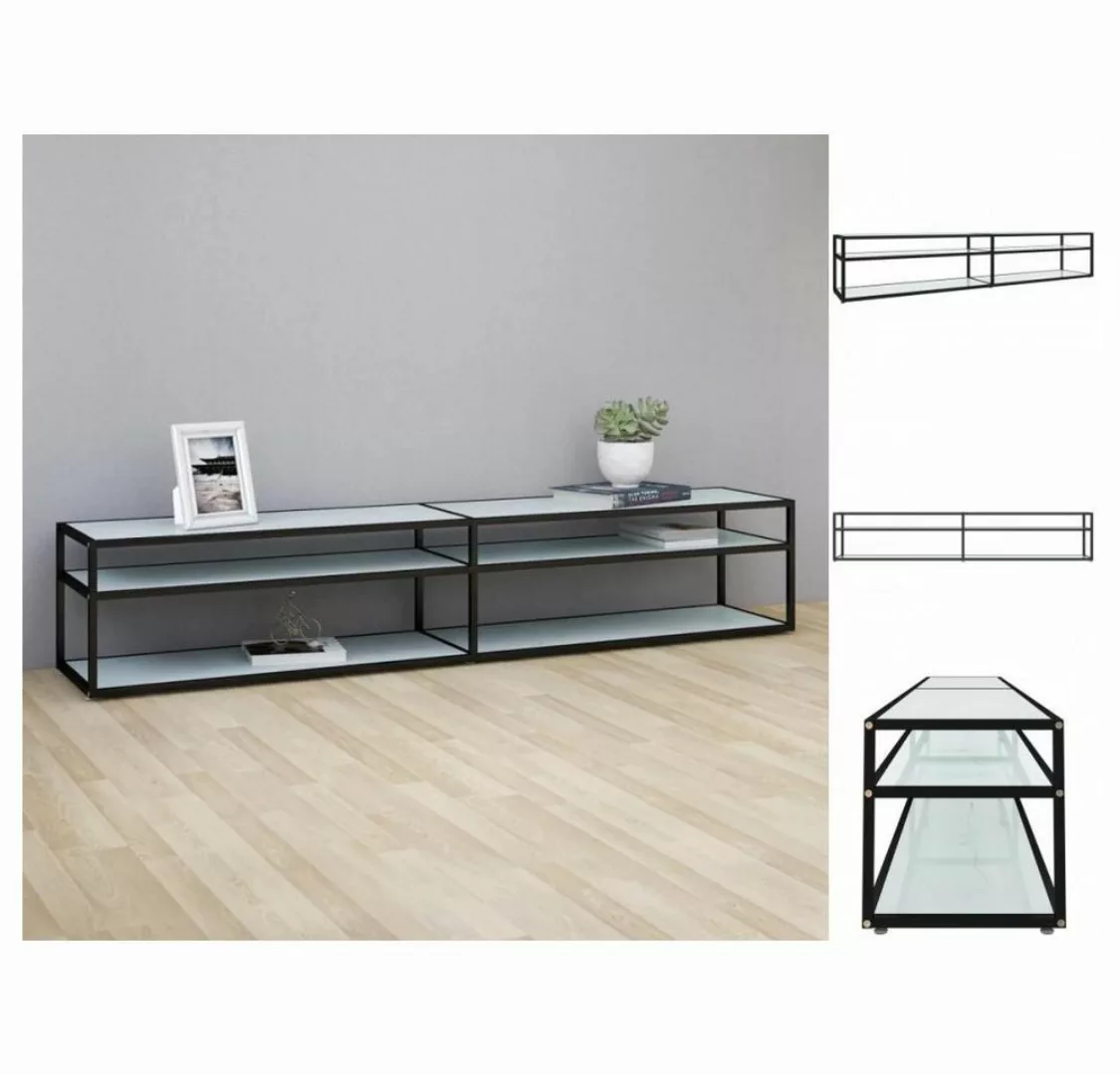 vidaXL TV-Schrank TV-Schrank Weiß Marmor-Optik 220x40x40,5 cm Hartglas Lowb günstig online kaufen