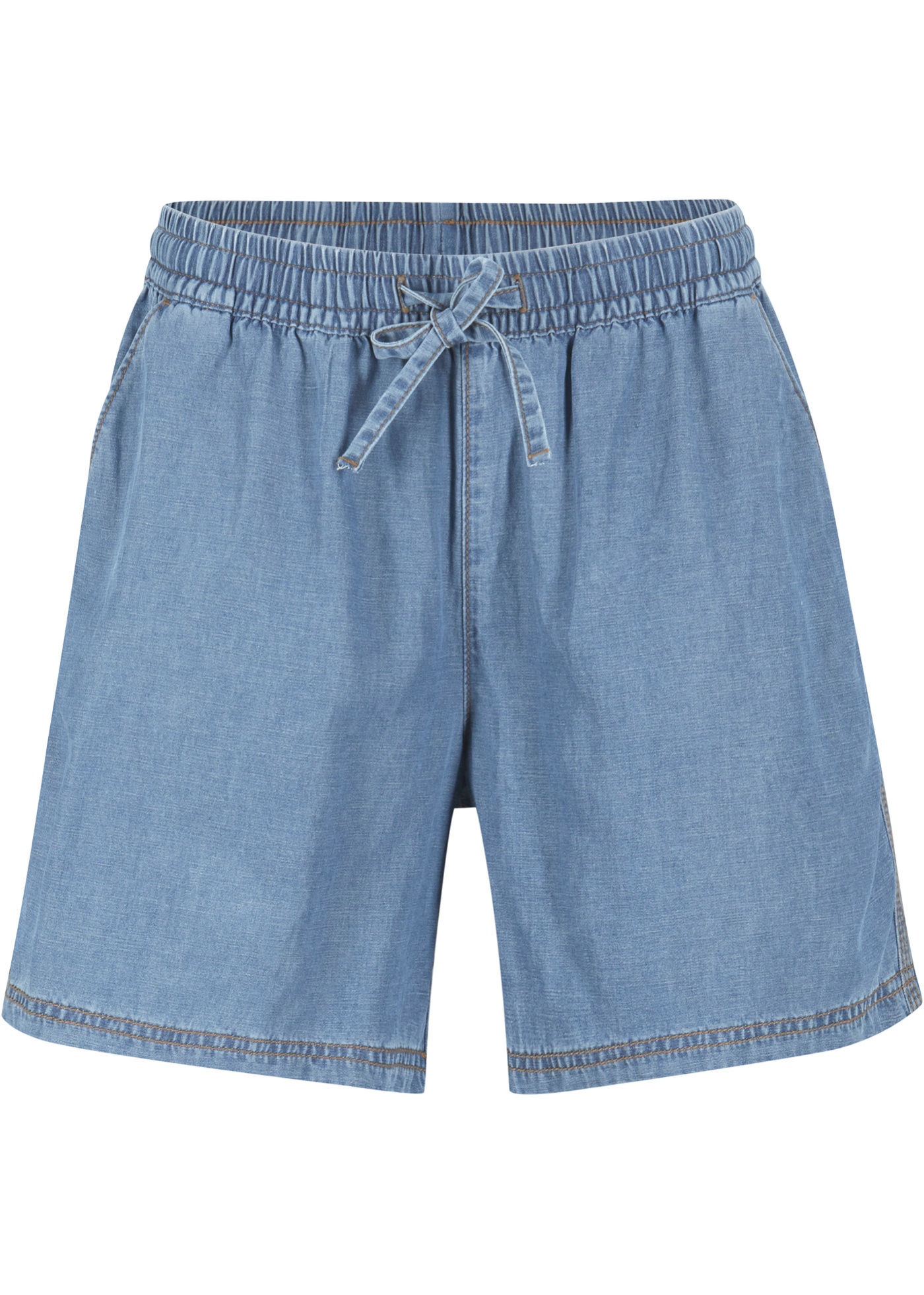 Leichte Denim Shorts mit Leinen und Bequembund, extra weit günstig online kaufen