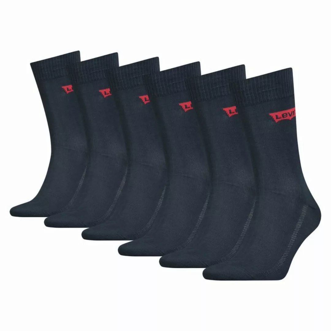 LEVI´S Unisex Socken - Regular Cut BATWING, Logo, 6er Pack Schwarz 39-42 günstig online kaufen