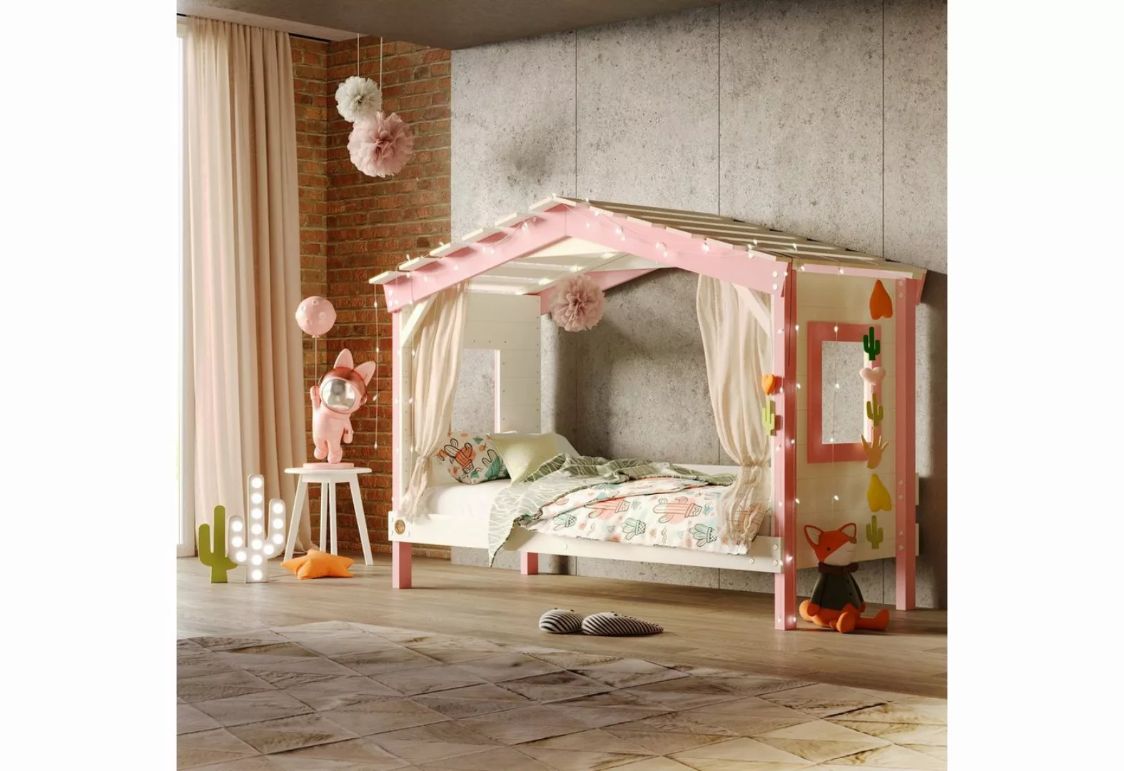 bibex Kinderbett DOLCE NIDO Kinderbett, Spielbett, Jugendbett, Spielhaus, W günstig online kaufen