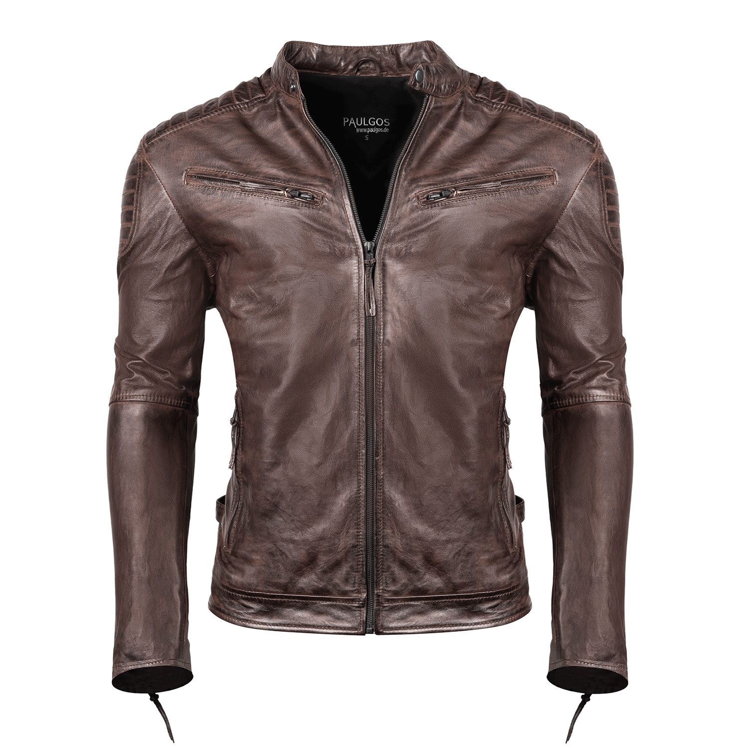 PAULGOS Lederjacke Herren Jacke Übergangsjacke Biker günstig online kaufen