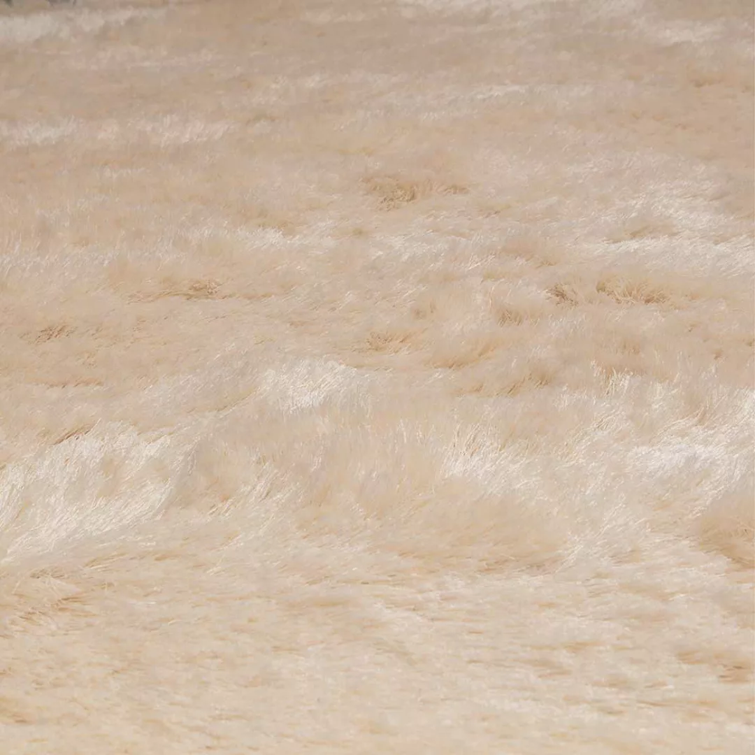 Teppich rund Beige 200 cm aus Hochflor Skandi Design günstig online kaufen
