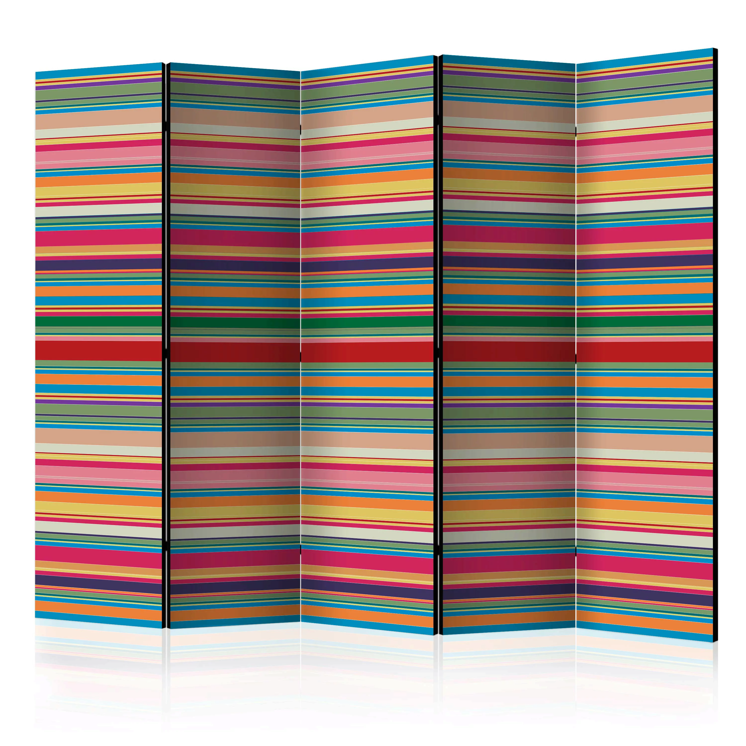5-teiliges Paravent - Subdued Stripes Ii [room Dividers] günstig online kaufen