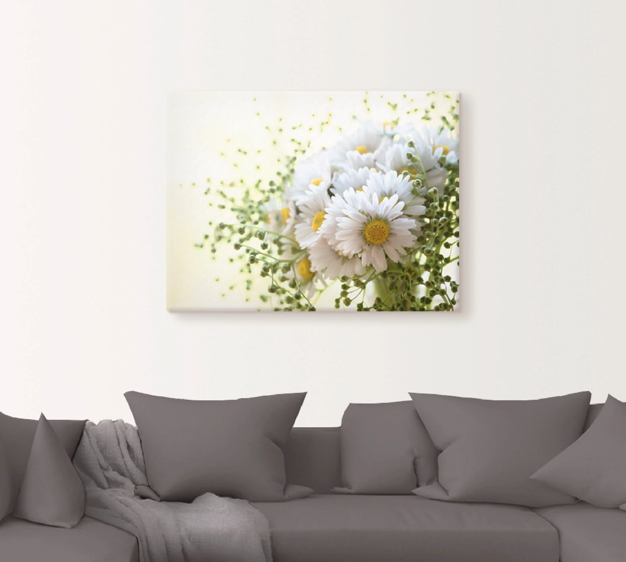Artland Wandbild »Gänseblümchen und Hofstaat«, Blumen, (1 St.), als Leinwan günstig online kaufen