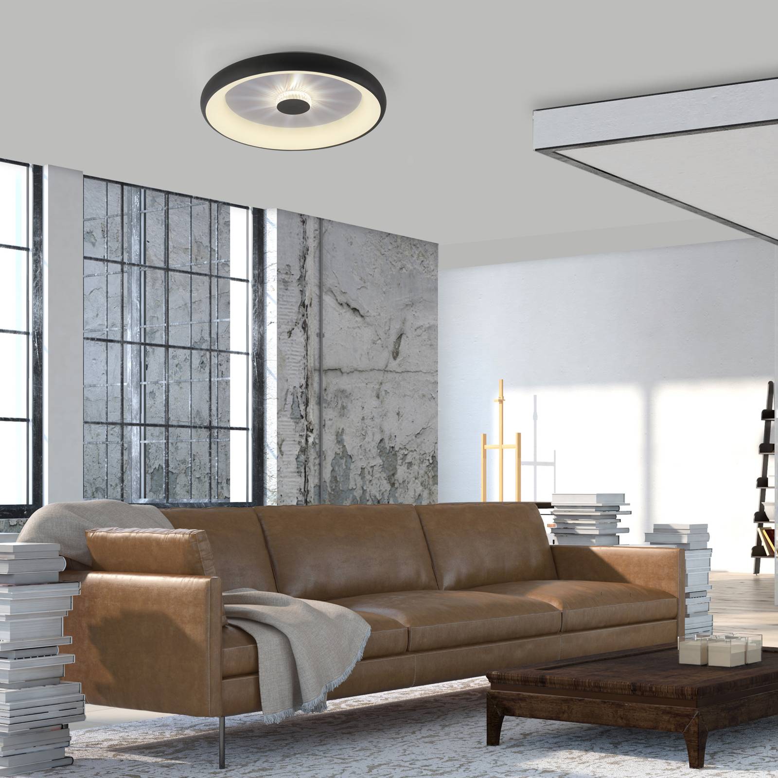 LED-Deckenleuchte Vertigo, CCT, Ø 61,5 cm, schwarz günstig online kaufen
