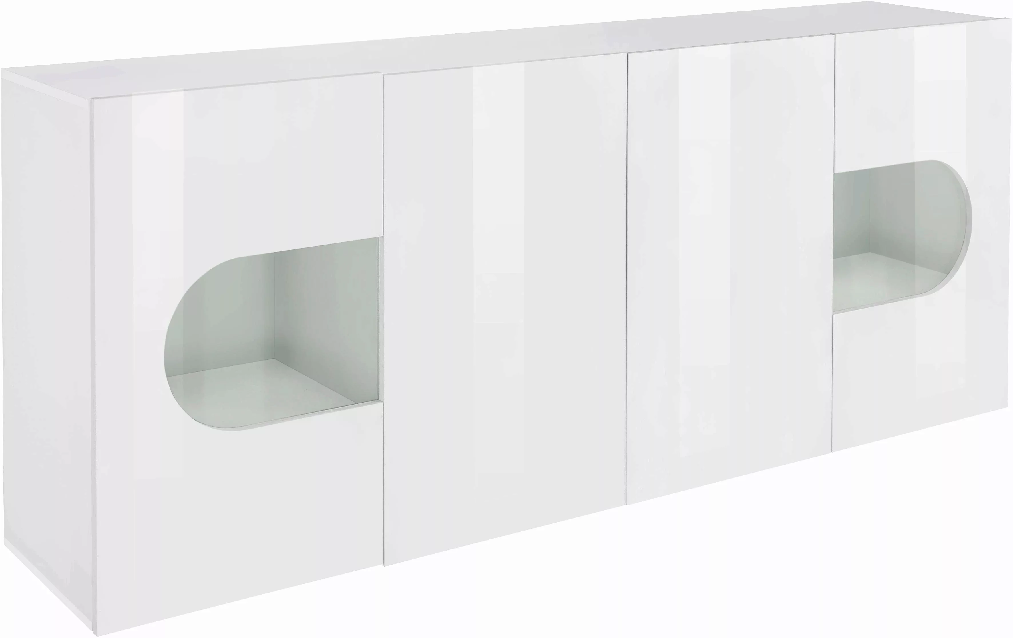 INOSIGN Sideboard "Real,Vitrine,Kommode,Schrank, komplett hochglanz lackier günstig online kaufen