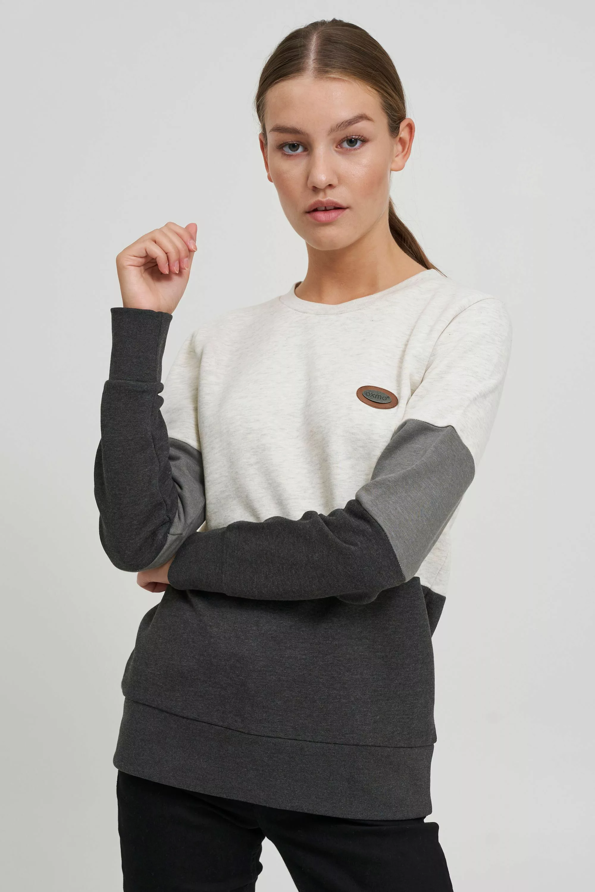 OXMO Rundhalspullover "Sweatshirt OXTrine" günstig online kaufen