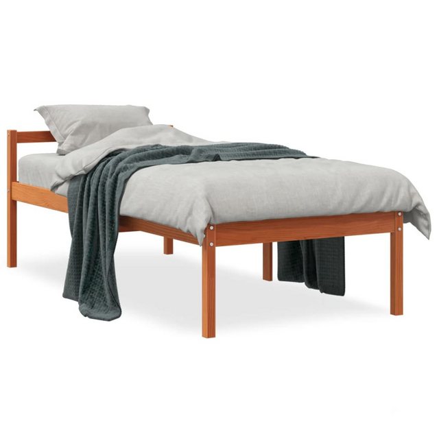 vidaXL Bett Seniorenbett Wachsbraun 90x190 cm Massivholz Kiefer günstig online kaufen