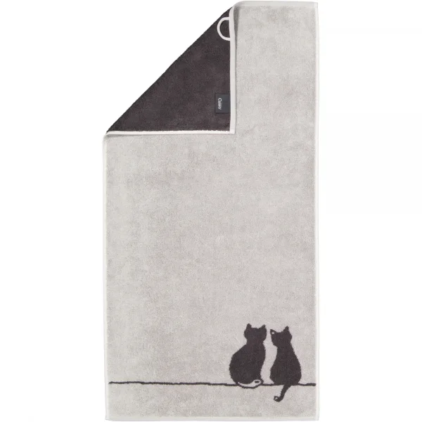Cawö Handtücher CUTE CATS EDITION You & Me 6263 - Farbe: platin/basalt - 70 günstig online kaufen