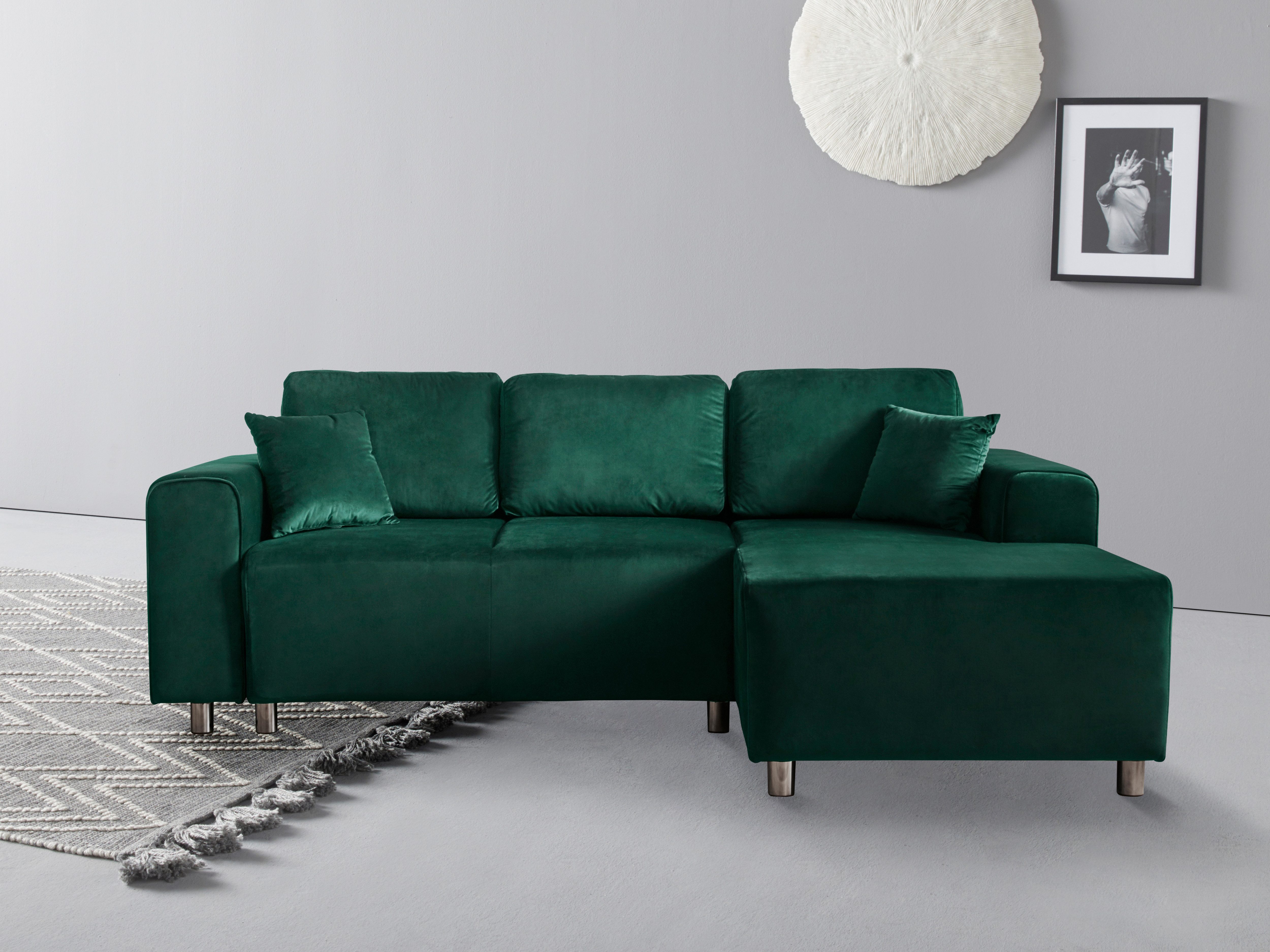 Home affaire Ecksofa "Györ", L-Form, wahlweise mit Bettfunktion und Bettkas günstig online kaufen