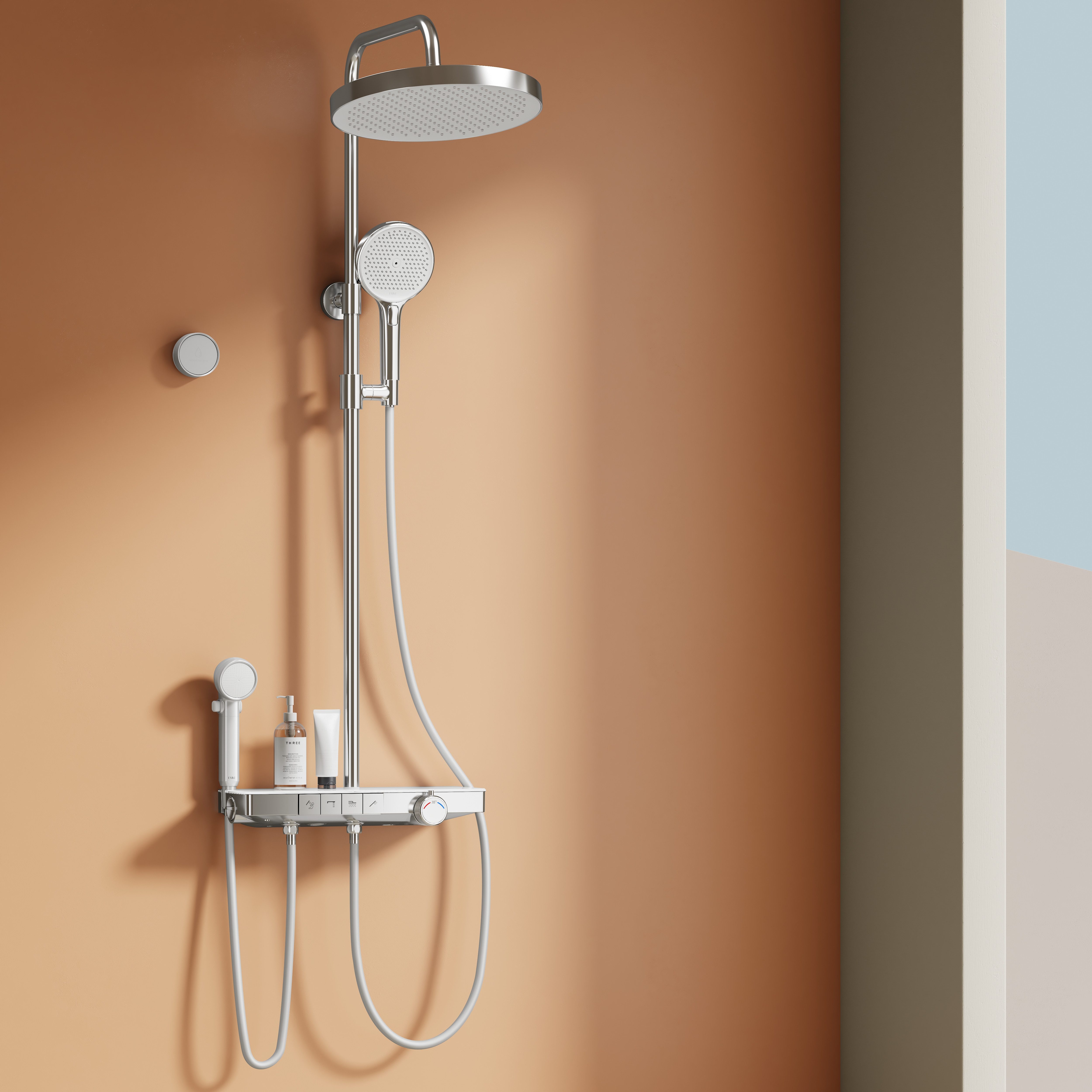 EMKE Duschsystem Brausegarnitur mit Thermostat Bluetooth-Steuerung günstig online kaufen