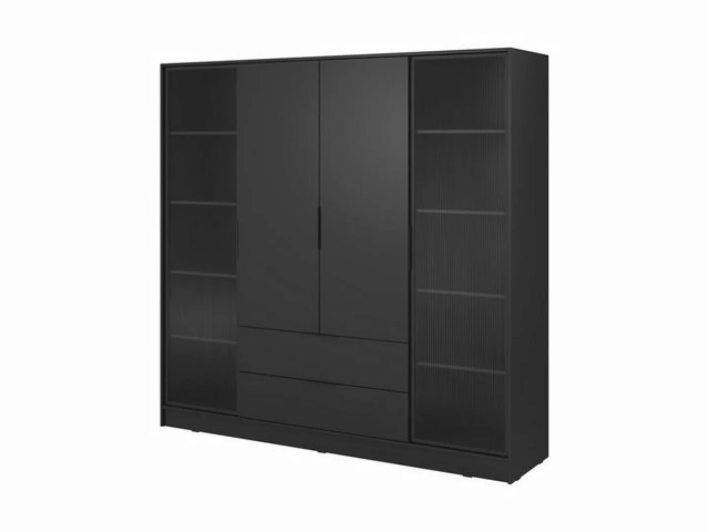 Compleo Drehtürenschrank mit Riffelglas, Modern und geräumig KALS günstig online kaufen