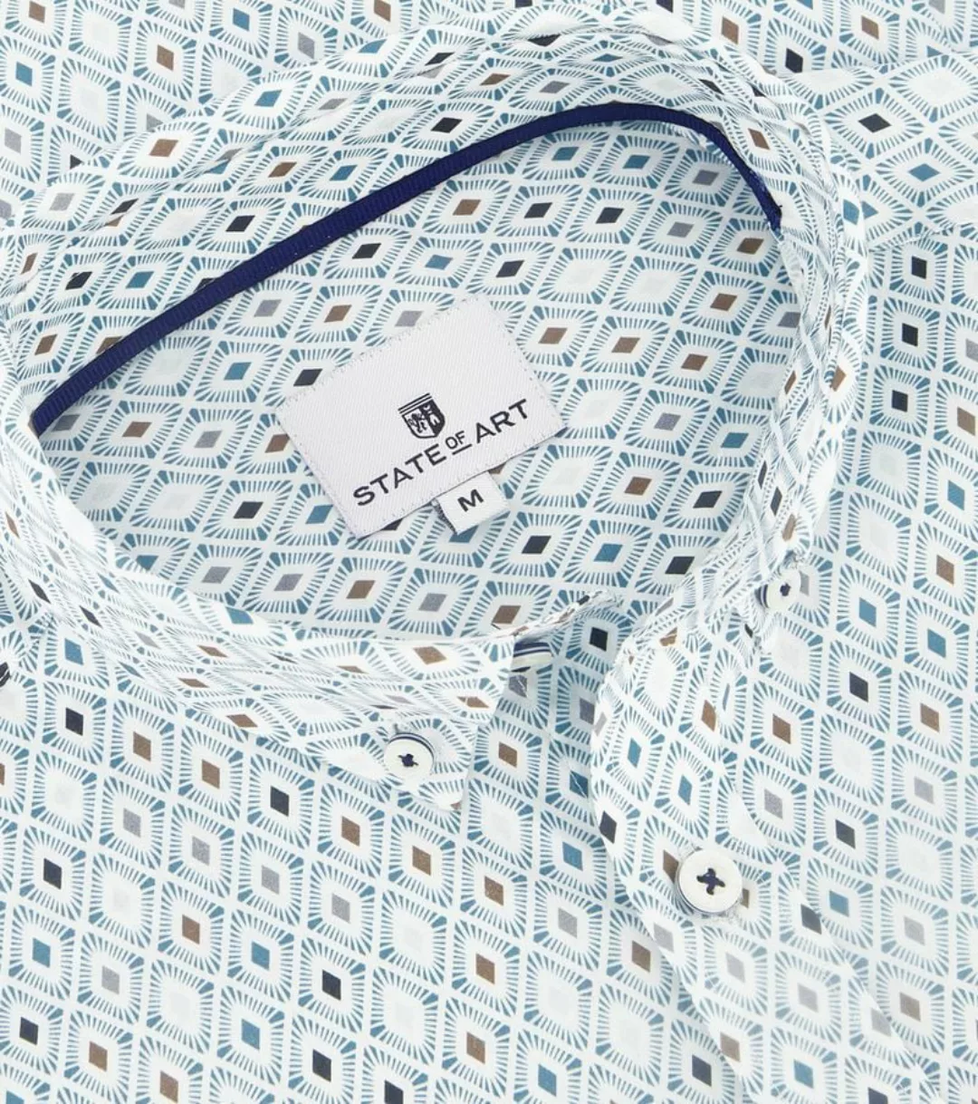 State Of Art Hemd Druck Blau - Größe 3XL günstig online kaufen