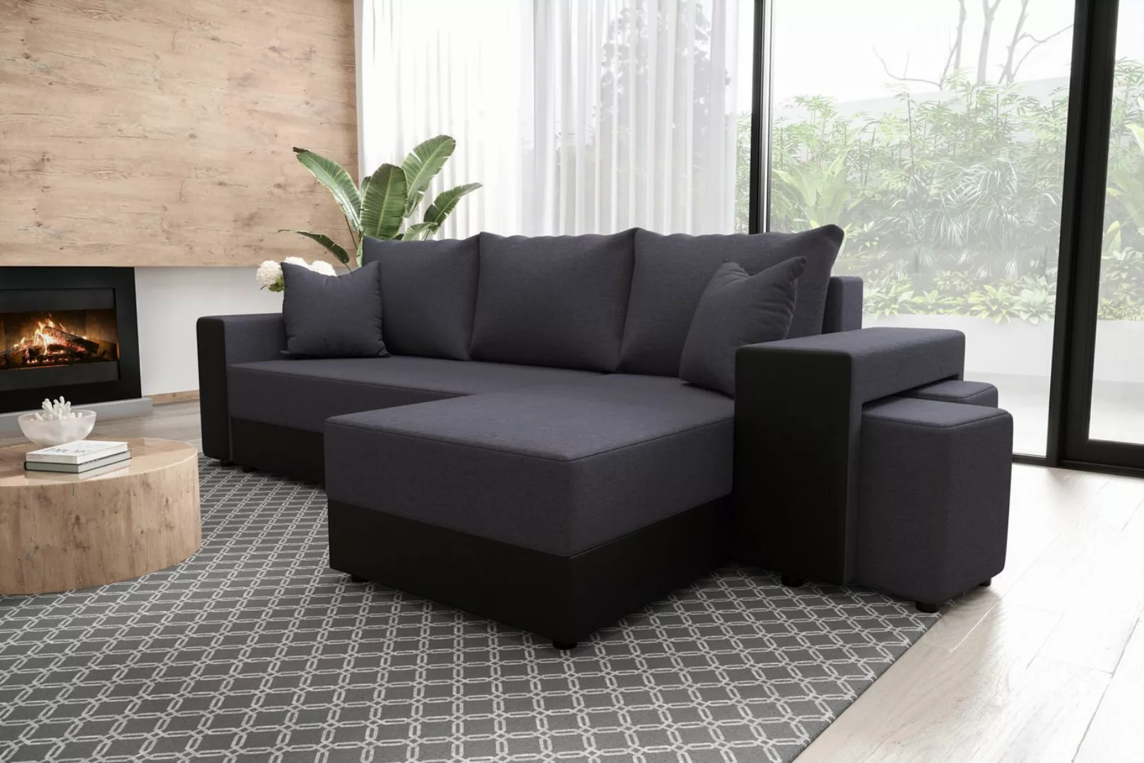 ALTDECOR Ecksofa KANSI, Couch mit Schlaffunktion, Wohnzimmer - Wohnlandscha günstig online kaufen