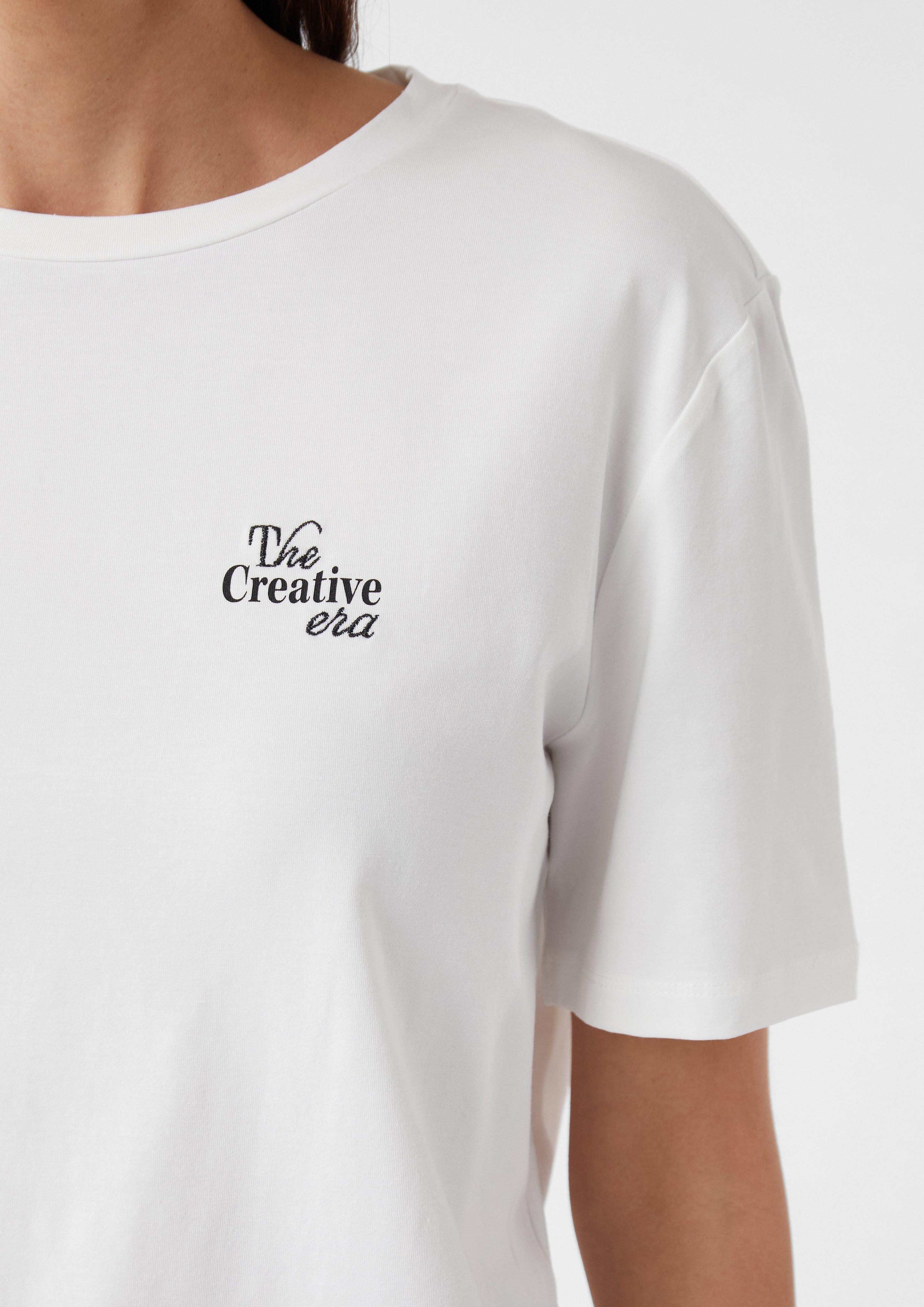 Comma Kurzarmshirt Lässiges T-Shirt mit Artwork günstig online kaufen