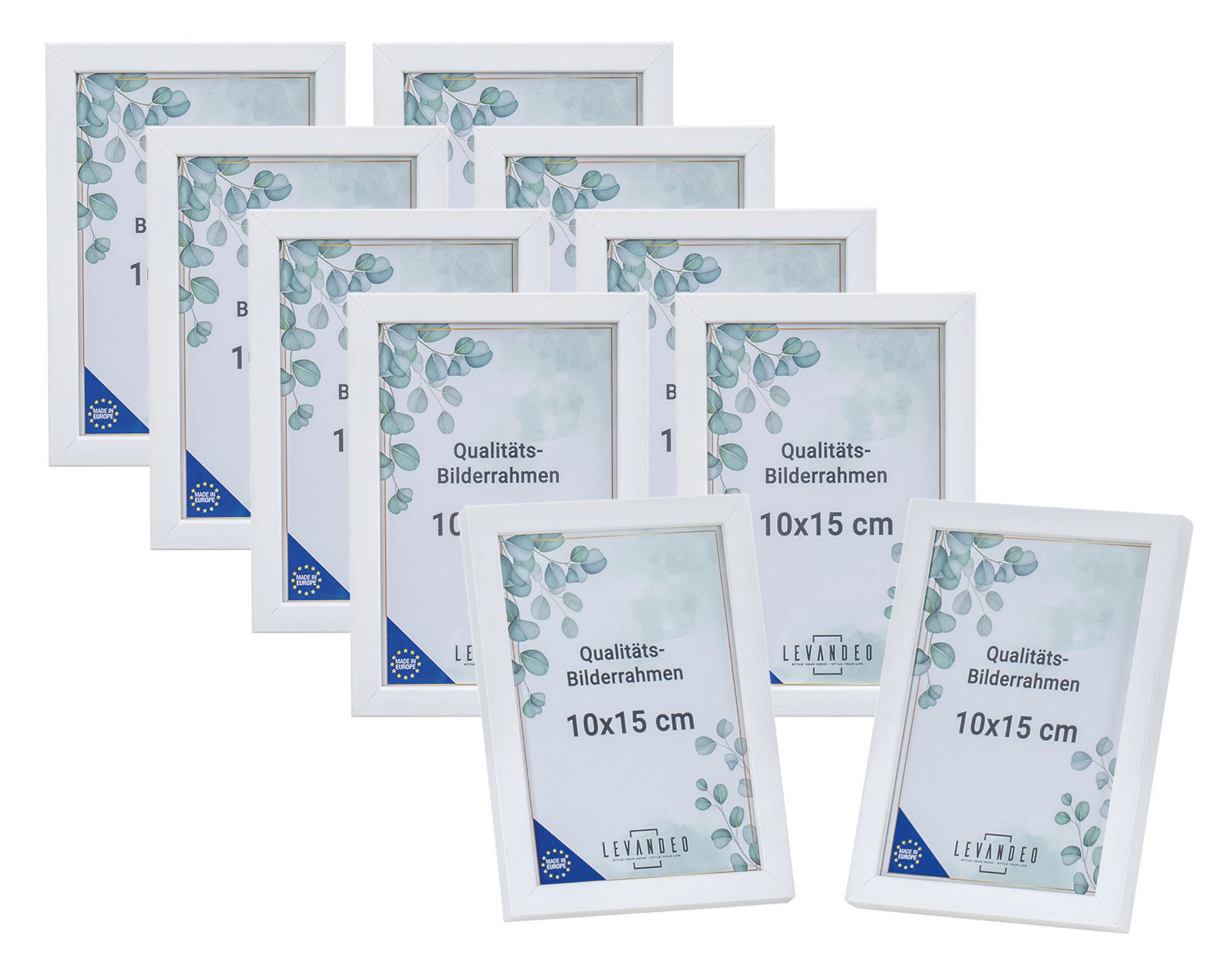 Levandeo® Bilderrahmen, 10er Set Bilderrahmen Echtholz günstig online kaufen