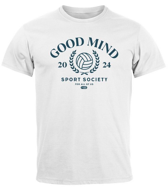 Neverless Print-Shirt Herren T-Shirt Sport Volleyball Grafik Good Mind Spor günstig online kaufen