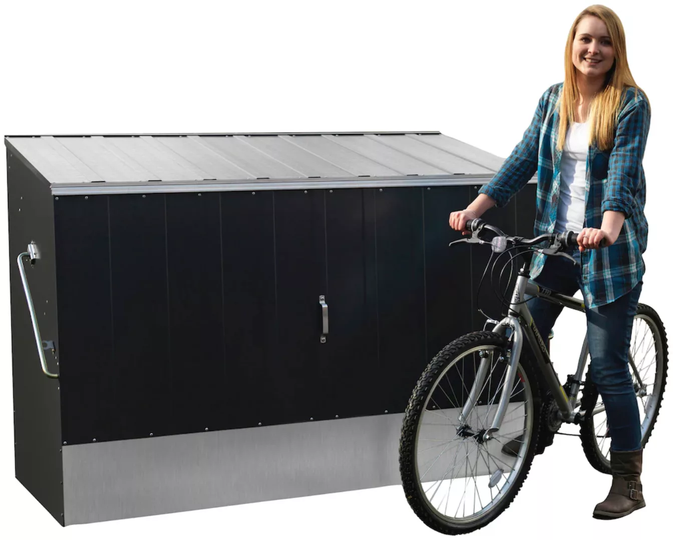 Duramax Fahrradbox 196 x 133 x 89 cm (B x H x T) Anthrazit günstig online kaufen