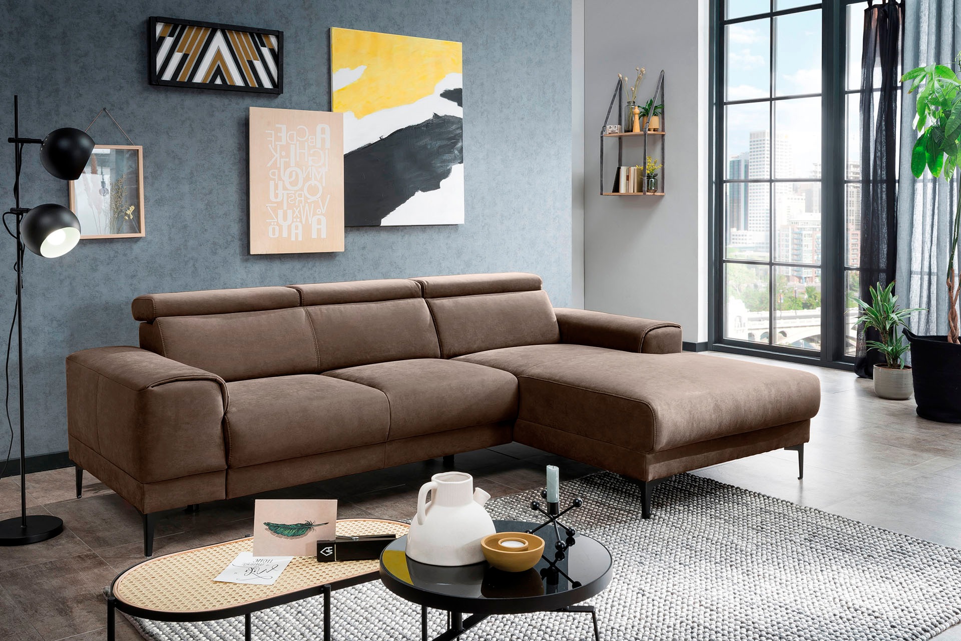 exxpo - sofa fashion Ecksofa "Ophelia, elegant, modern und bequem, L-Form", günstig online kaufen