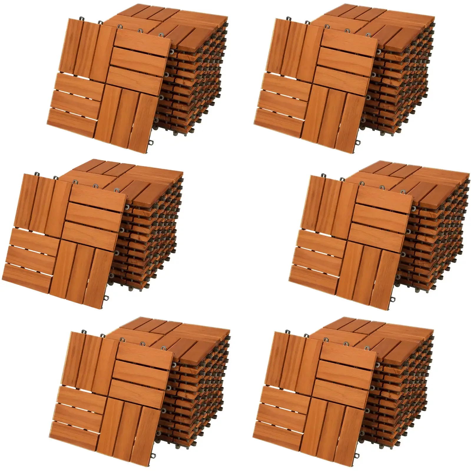 Holzfliese Akazie Mosaik 66er-Set 30x30cm günstig online kaufen