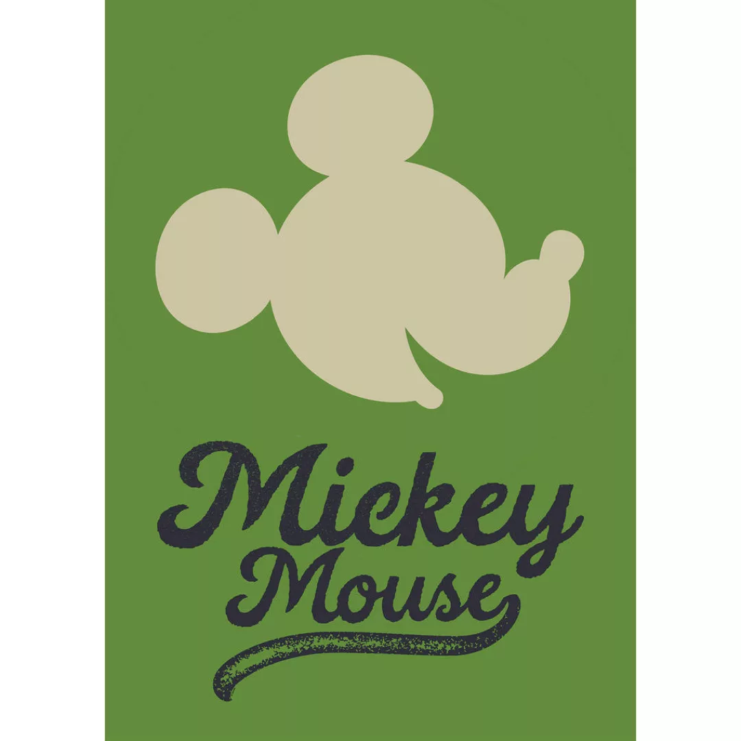 KOMAR Wandbild - Mickey Mouse Green Head - Größe: 50 x 70 cm mehrfarbig Gr. günstig online kaufen
