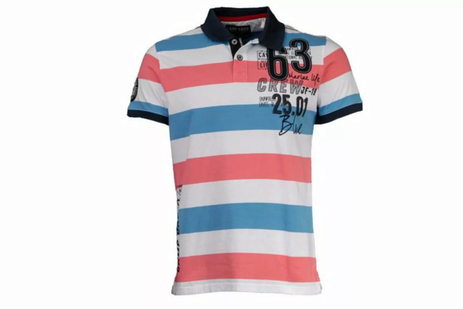 CAMP DAVID T-Shirt Camp David Poloshirt mit farbigen Blockstreifen günstig online kaufen