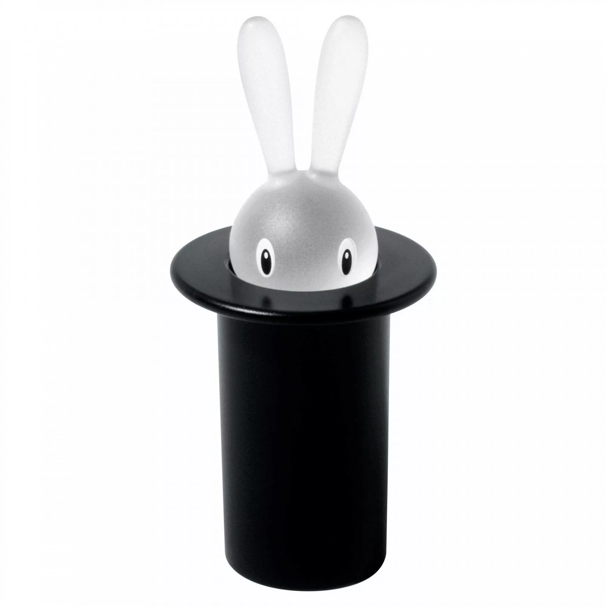 Alessi - Magic Bunny Zahnstocherbehälter - schwarz/H 14cm / Ø 7,5cm günstig online kaufen