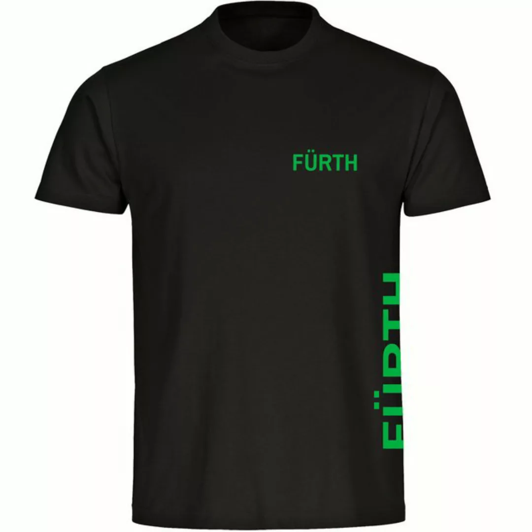 multifanshop T-Shirt Herren Fürth - Brust & Seite - Männer günstig online kaufen