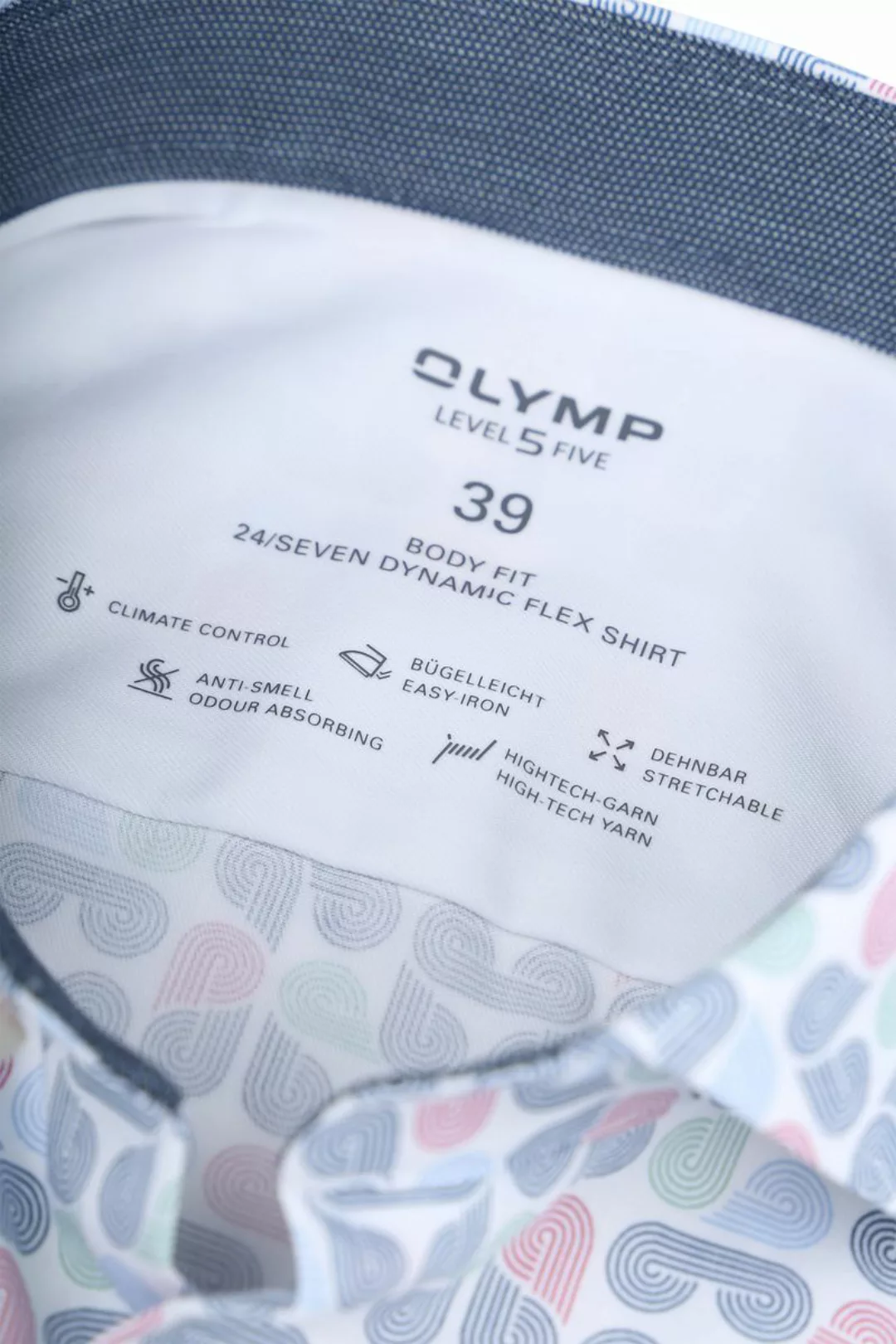 OLYMP Hemd Level 5 Druck Multicolour - Größe 41 günstig online kaufen