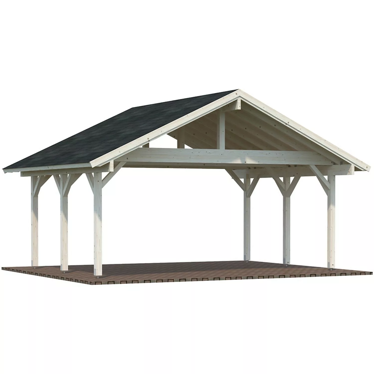 Palmako Doppelcarport Robert Holz Tauchgrundiert Transparent 555 cm x 372 c günstig online kaufen