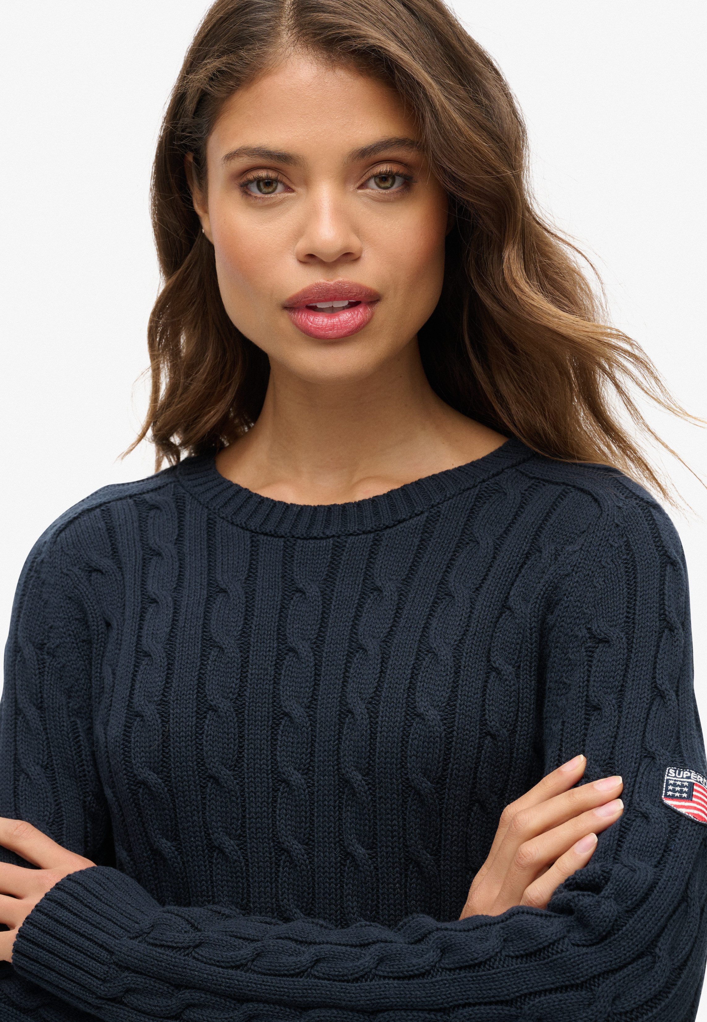 Superdry Strickpullover SLOUCHY CABLE KNIT günstig online kaufen