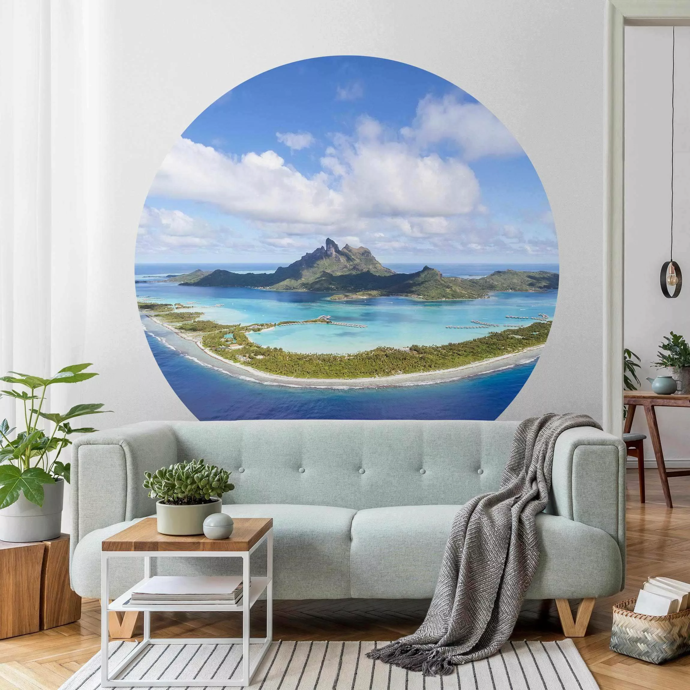 Runde Tapete selbstklebend Inselparadies günstig online kaufen