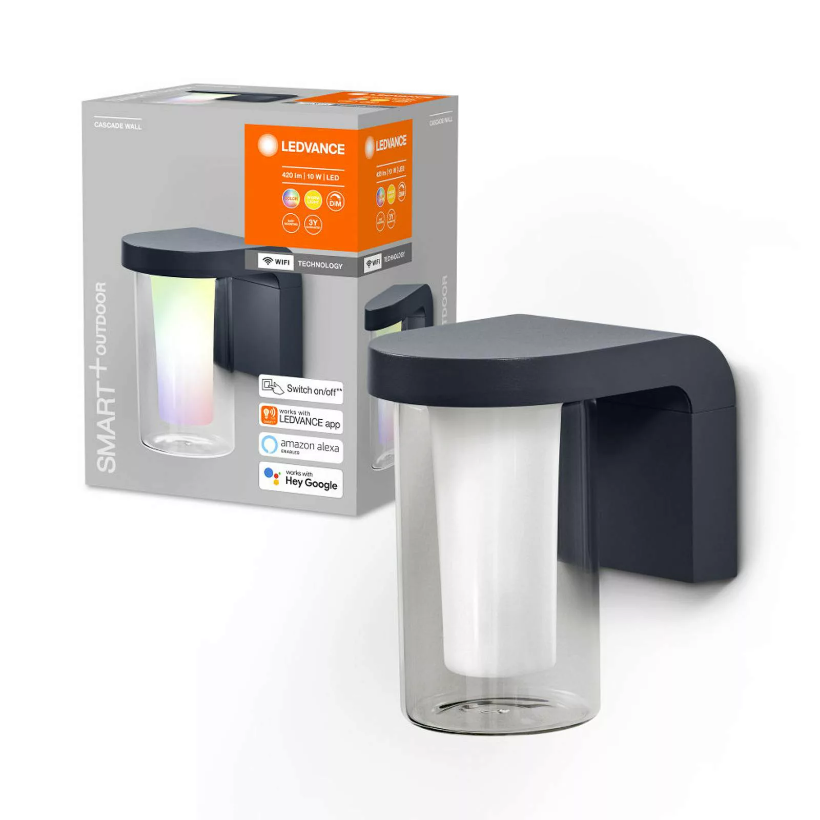 LEDVANCE SMART+ LED OUTDOOR CASCADE WALL Wandleuchte Warmweiß WiFi 18 cm Al günstig online kaufen