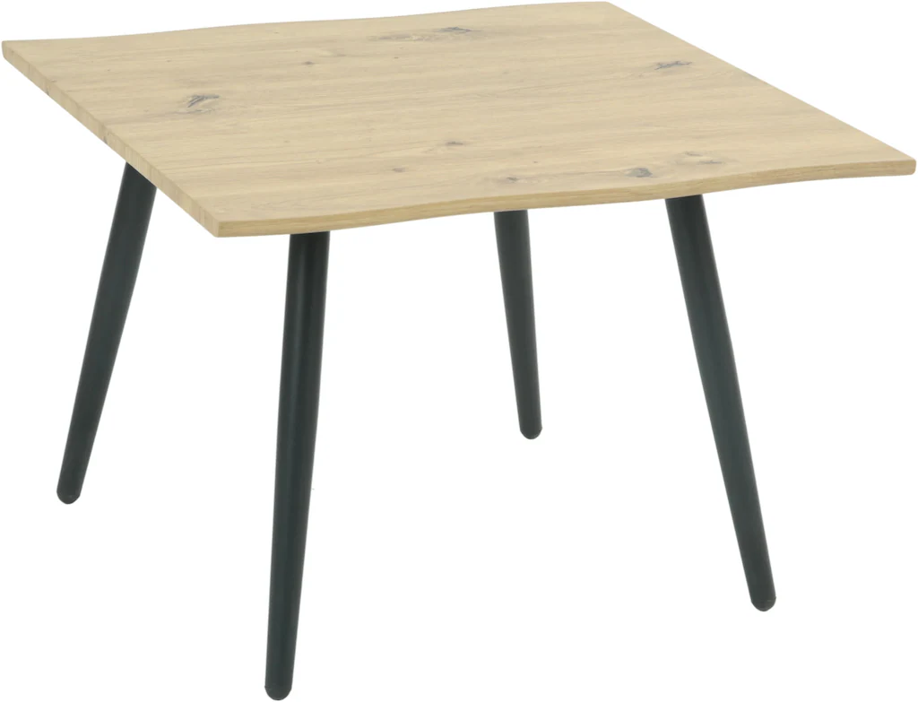 HELA Couchtisch "ZÜRICH", Baumkantenoptik,Vierfuß,quadratisch,60 x 60 cm günstig online kaufen