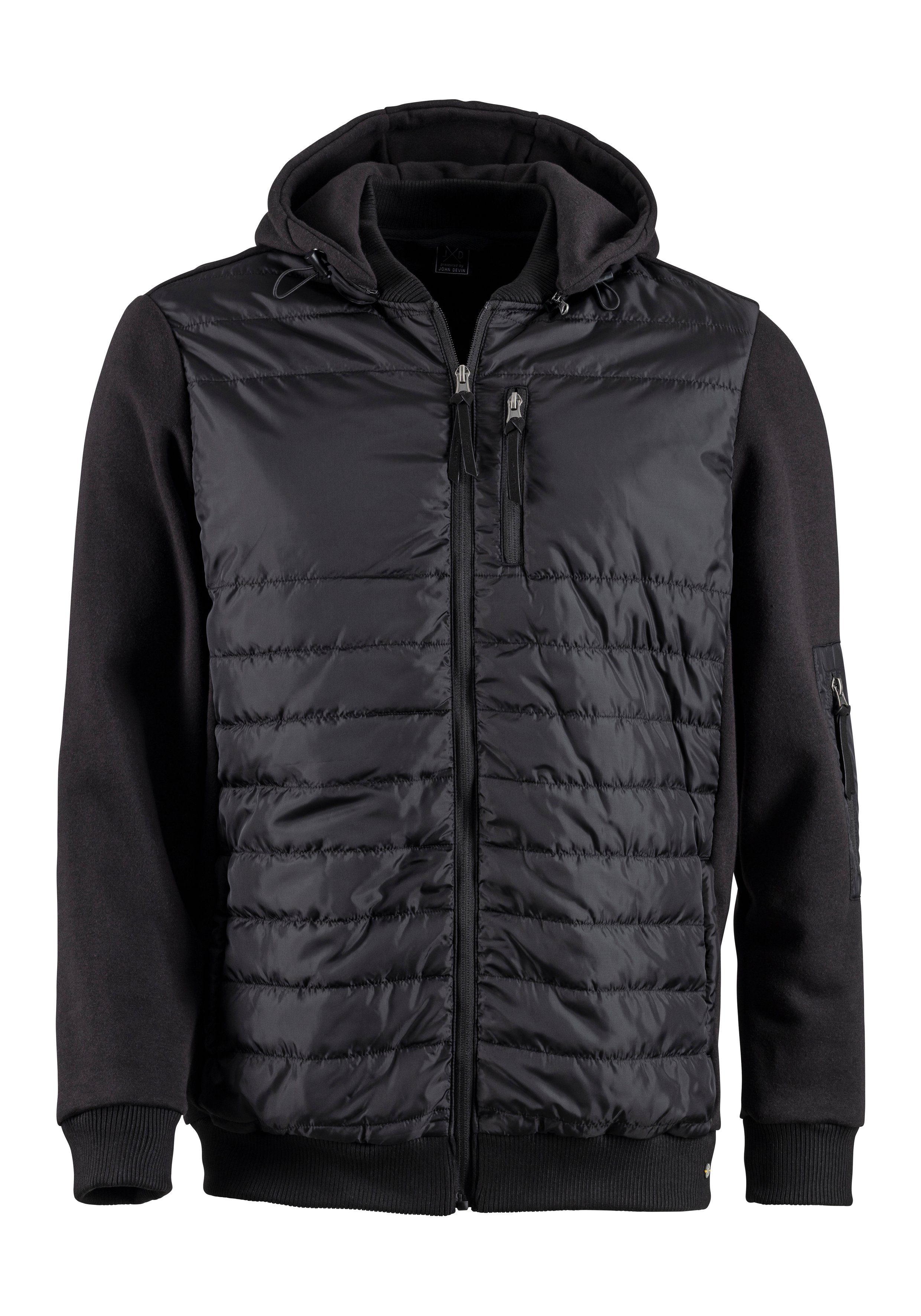 H.I.S Kapuzensweatjacke, im vorderen Bereich gesteppt, mit abnehmbarer Kapu günstig online kaufen