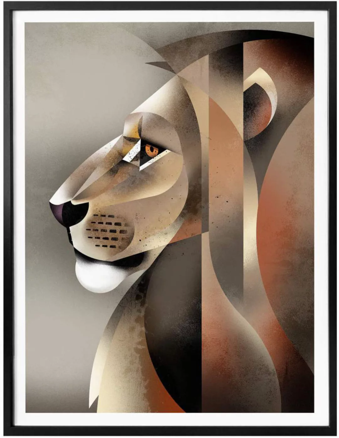 Wall-Art Poster »Lion«, Löwen, (1 St.), Poster ohne Bilderrahmen günstig online kaufen