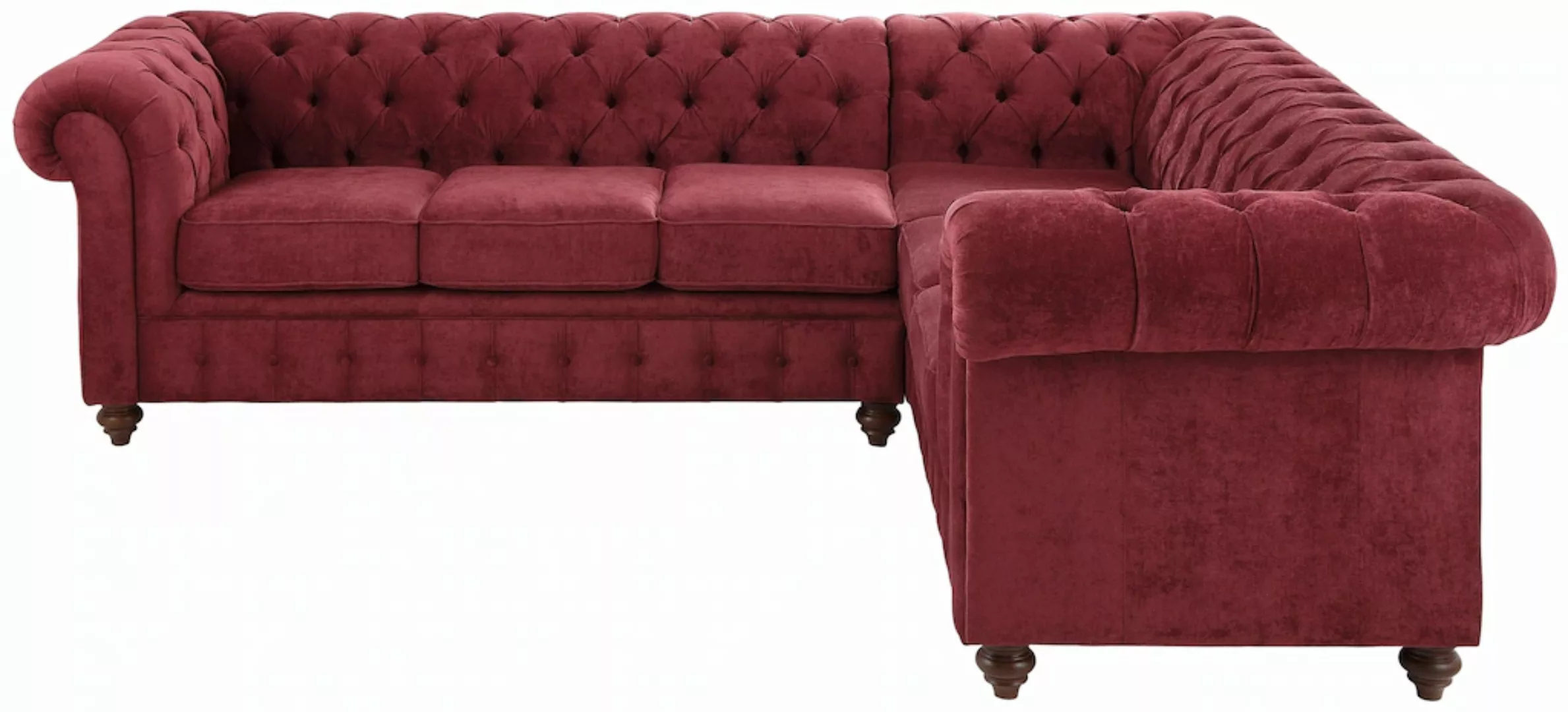 Home affaire Chesterfield-Sofa "Chesterfield Ecksofa, auch in Leder L-Form" günstig online kaufen