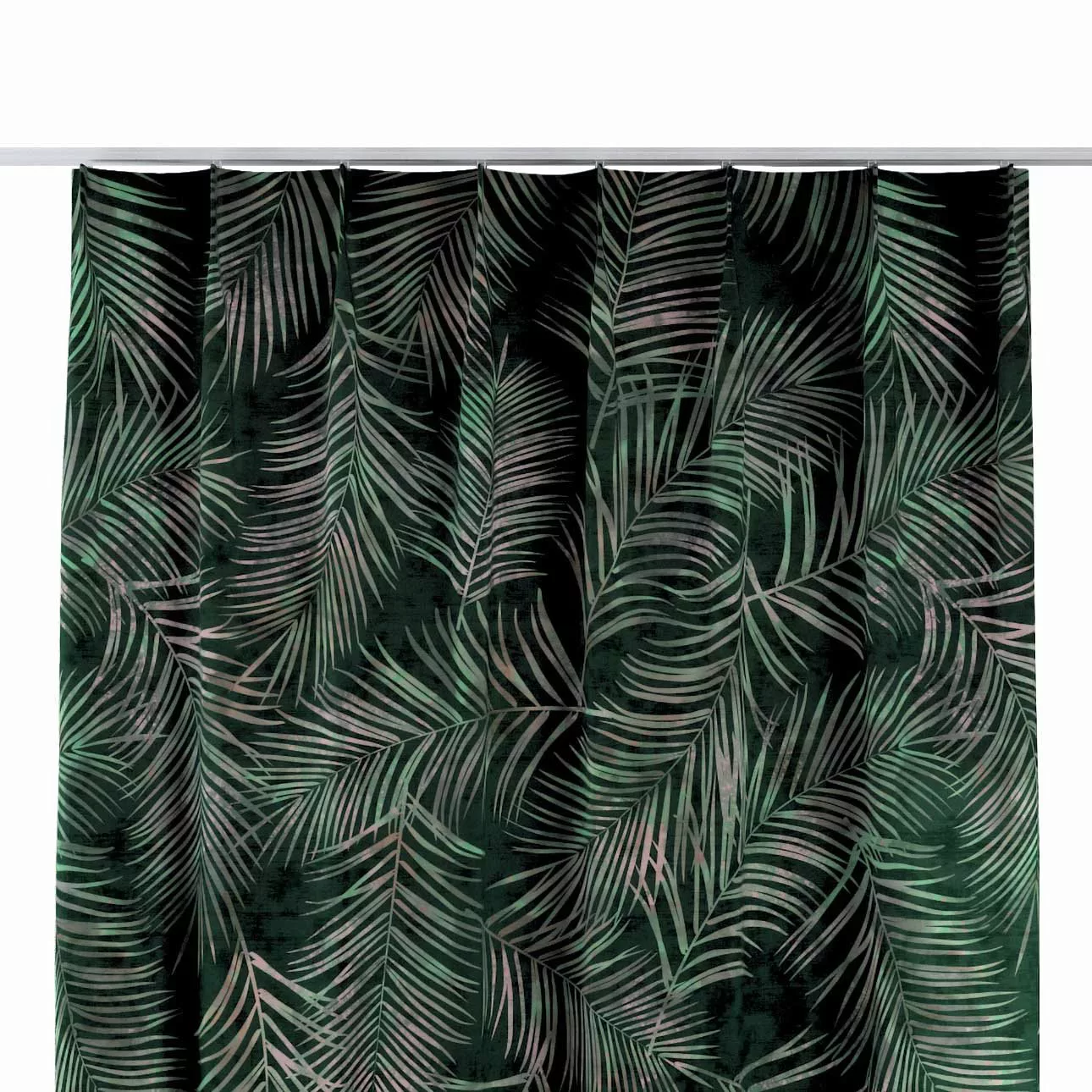 Vorhang mit flämischen 1-er Falten, waldgrün, Velvet (704-21) günstig online kaufen