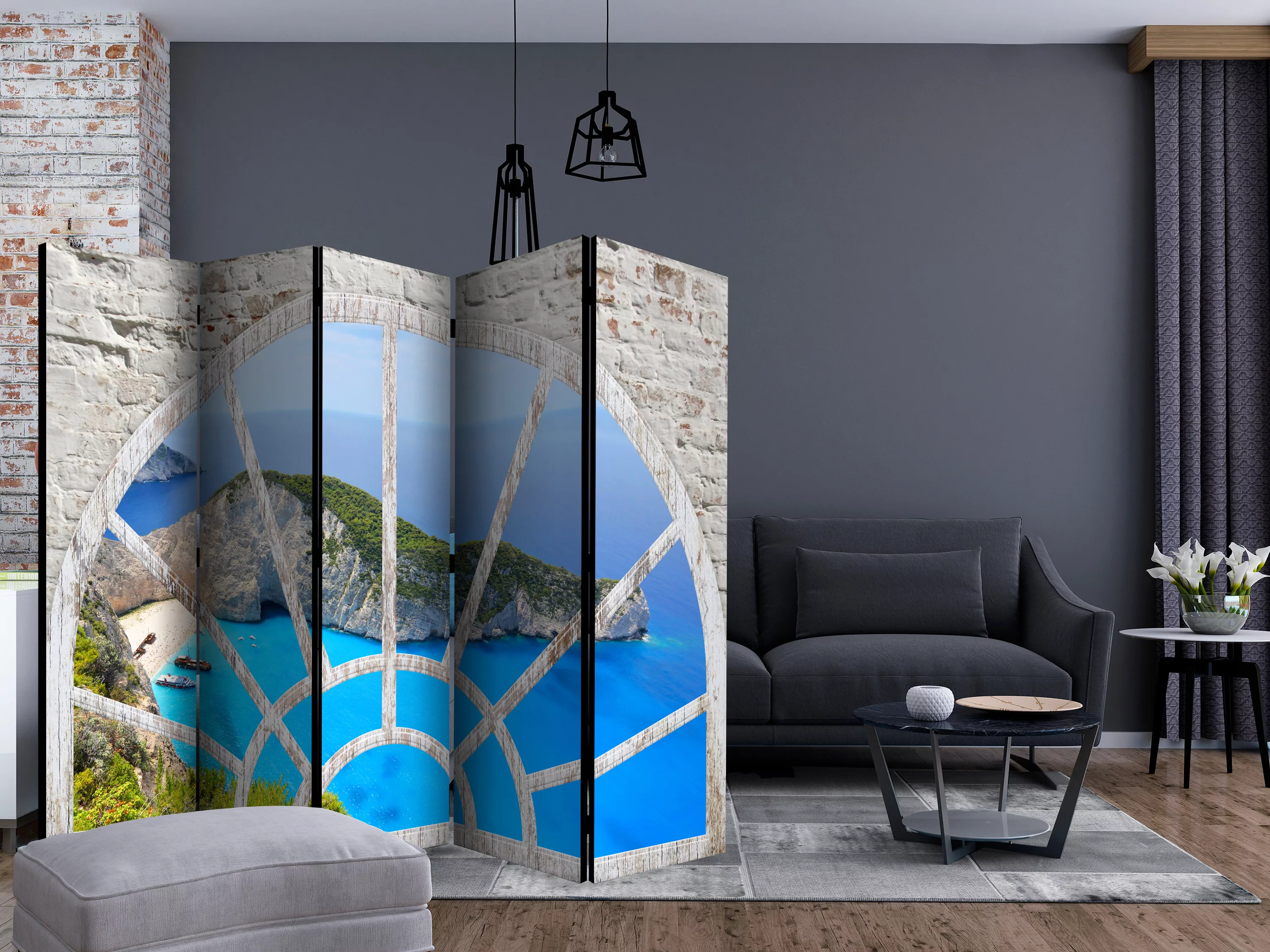 5-teiliges Paravent - Look At The Island Of Dreams Ii [room Dividers] günstig online kaufen