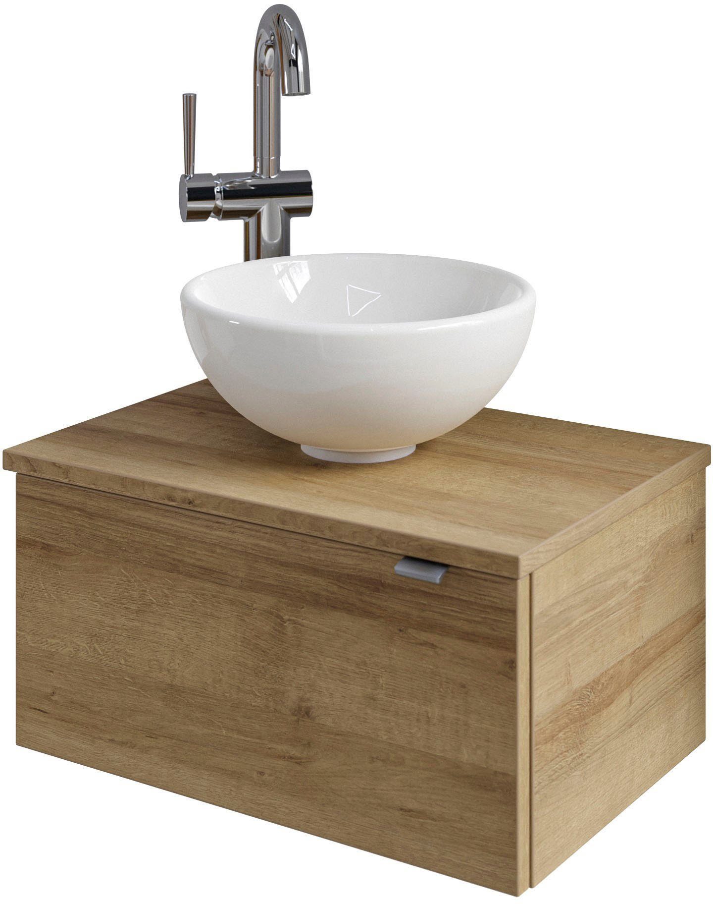 Saphir Waschtisch "Serie 6915 Waschschale mit Unterschrank für Gästebad, Gä günstig online kaufen