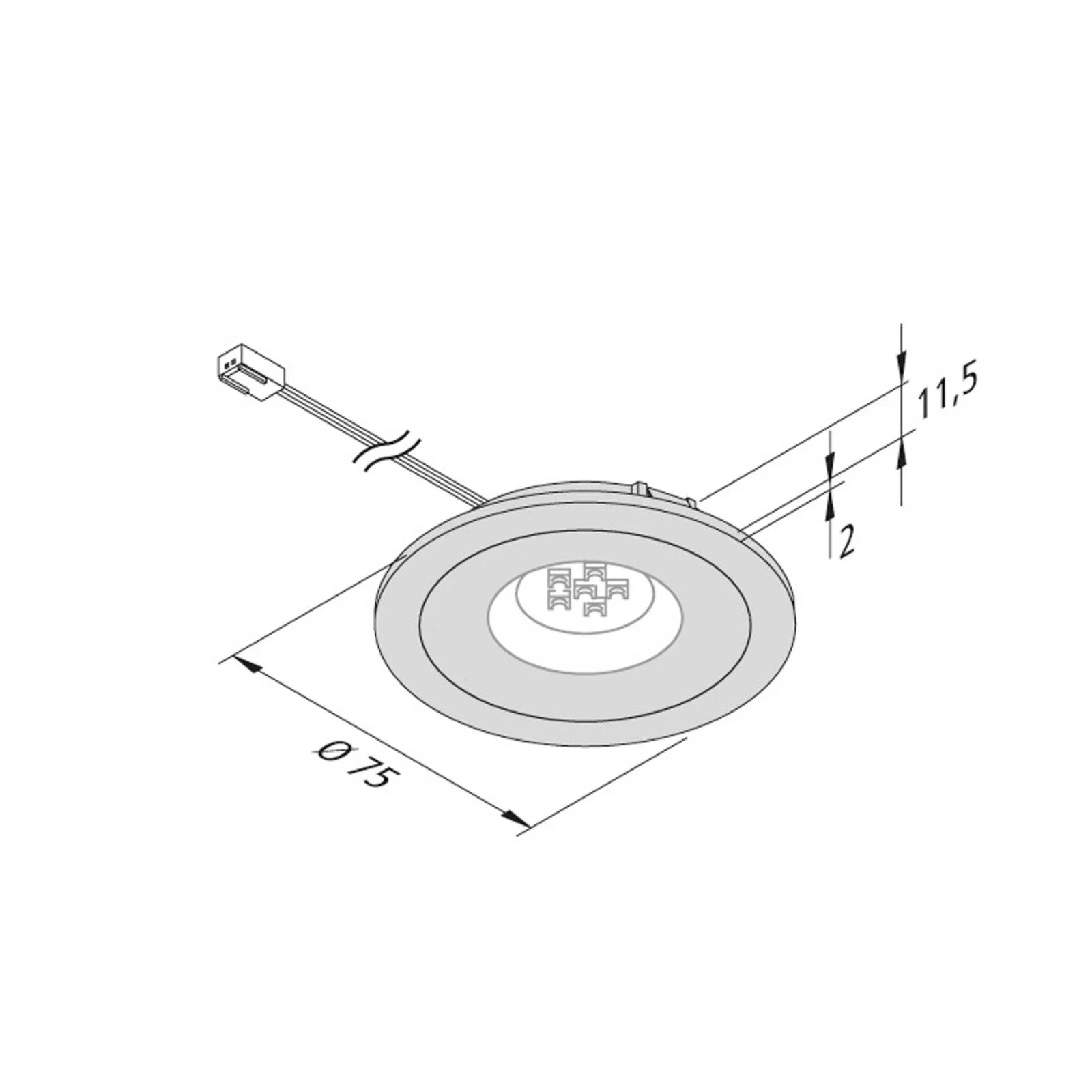 LED-Möbeleinbaustrahler AR 68 4W schwarz 3.000K günstig online kaufen