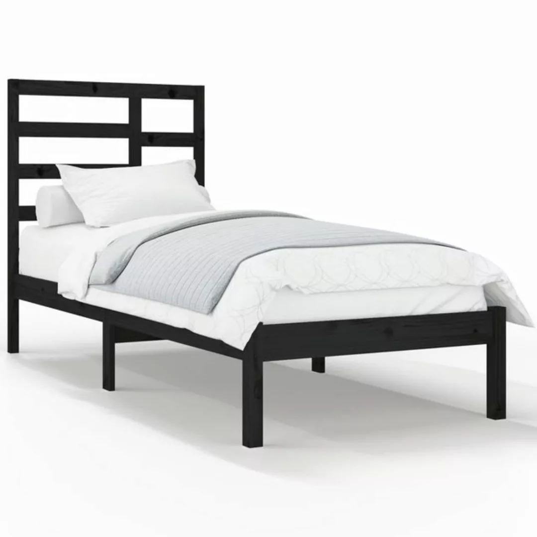 furnicato Bett Massivholzbett Schwarz 100x200 cm günstig online kaufen