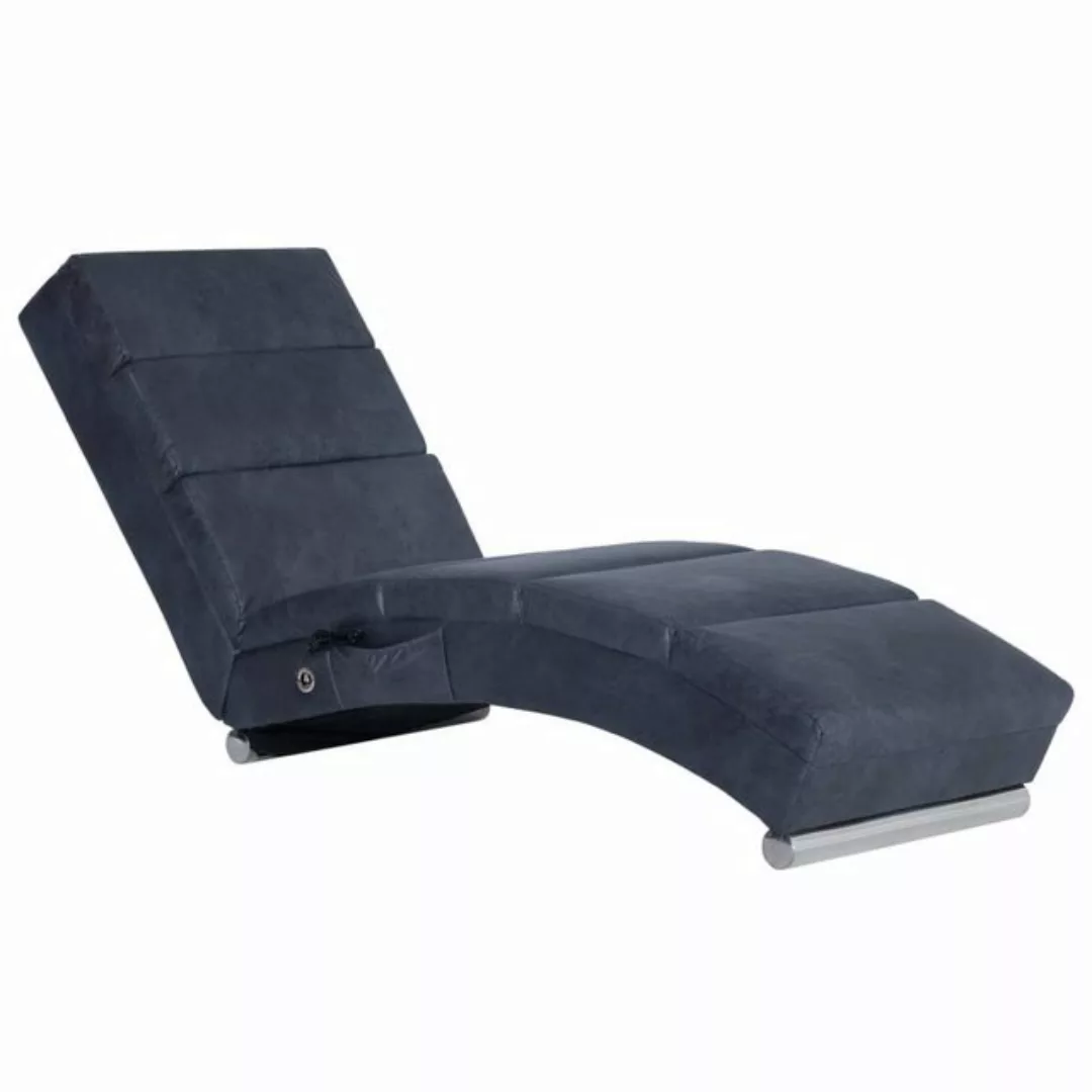 vidaXL Chaiselongue Massage Chaiselongue Grau Wildleder-Optik, 1 Teile günstig online kaufen