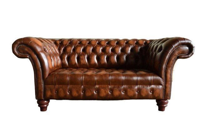 JVmoebel 2-Sitzer Chesterfield Sofa Couch Polster Sofa Klassischer Braun 2 günstig online kaufen