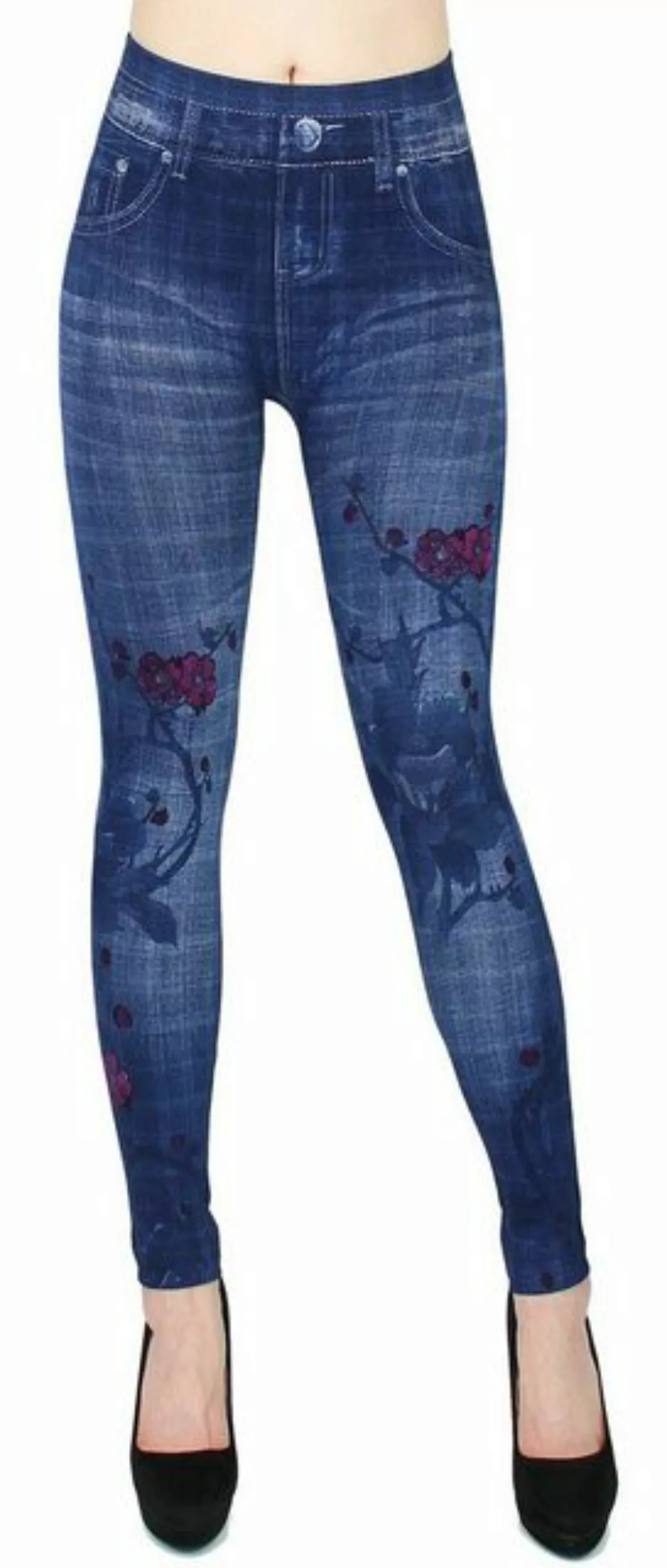 dy_mode Jeggings Damen Jeggings High Waist Leggings in Jeans Optik BequemJe günstig online kaufen