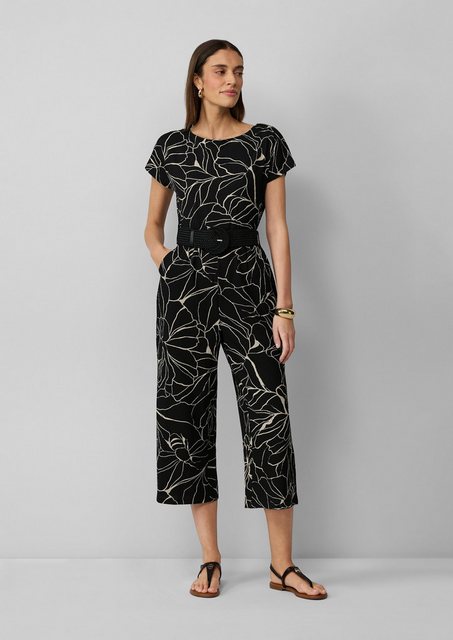 s.Oliver BLACK LABEL Overall Jumpsuit in Culotte-Länge mit Flechtgürtel günstig online kaufen