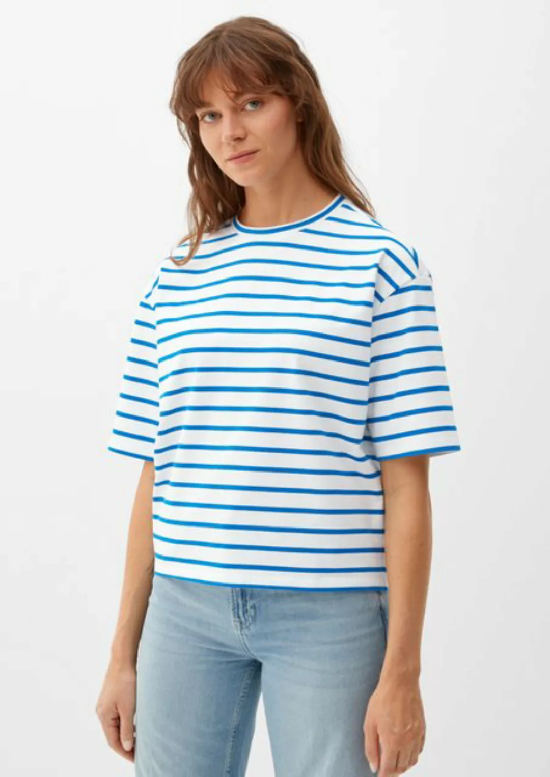 s.Oliver Kurzarmshirt Jerseyshirt mit Streifen günstig online kaufen