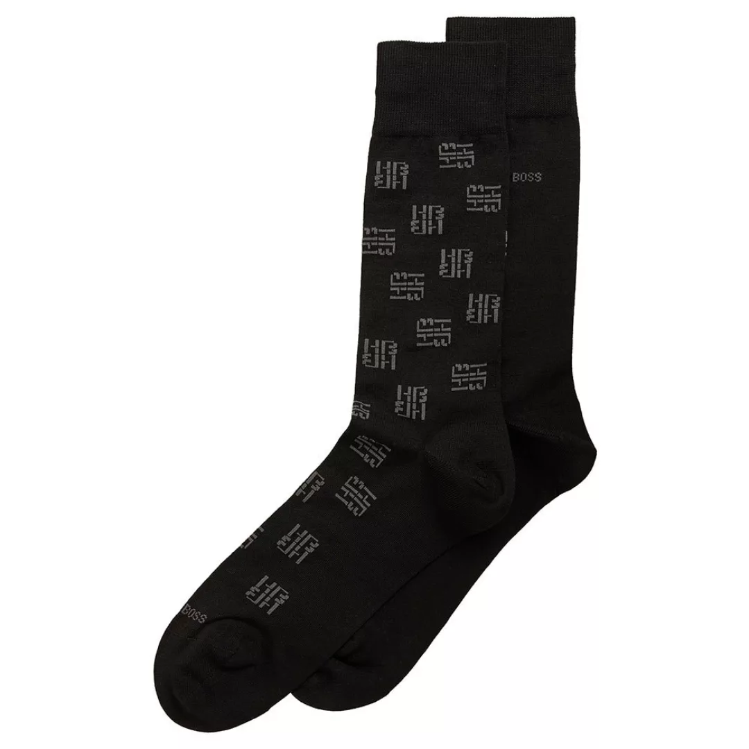 Boss Rs Minipattern Socken 2 Paare EU 43-46 Black günstig online kaufen