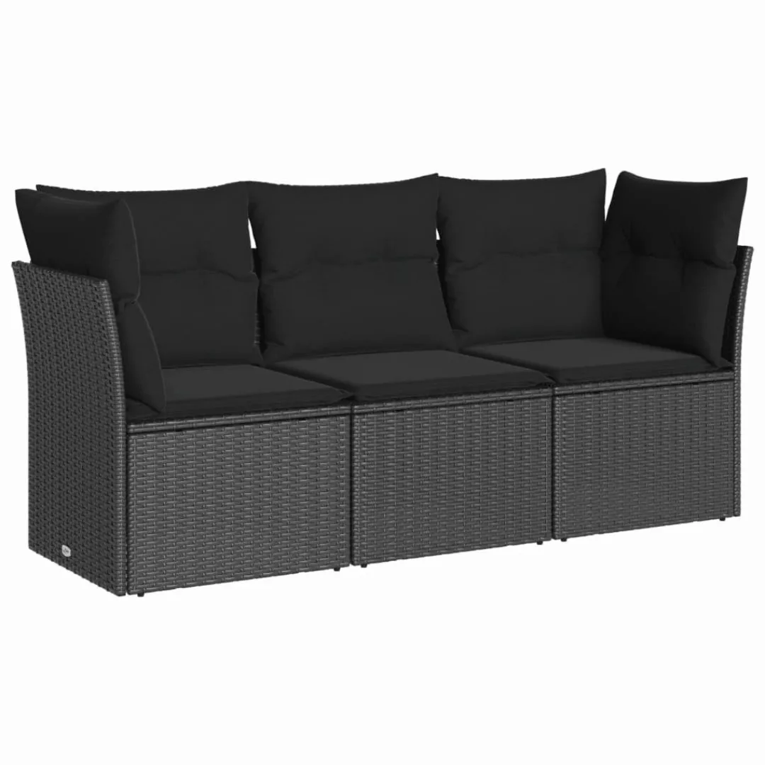 vidaXL Gartenlounge-Set 3-tlg. Garten-Sofagarnitur mit Kissen günstig online kaufen