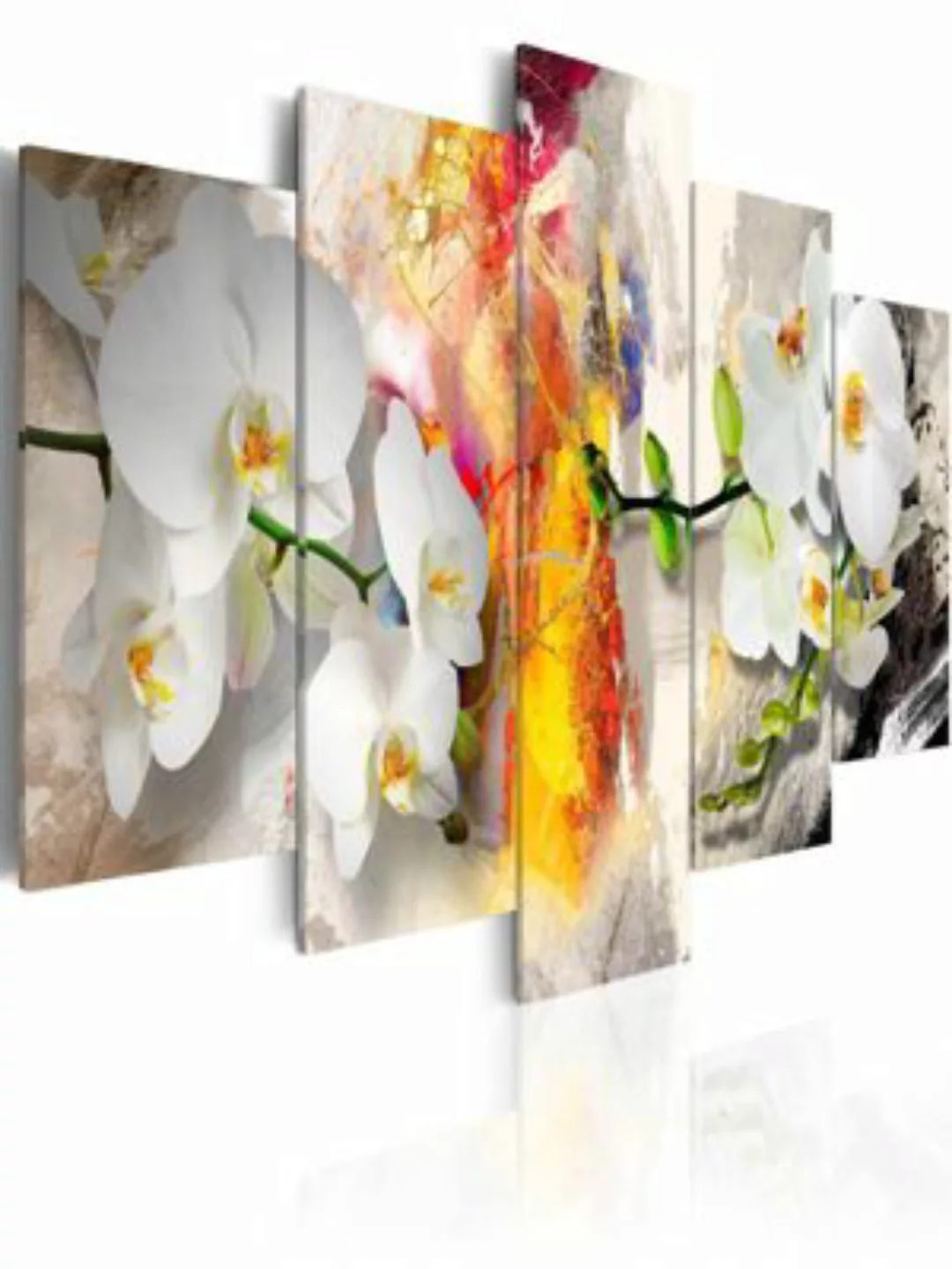 artgeist Wandbild Die Orchidee und die Farben mehrfarbig Gr. 200 x 100 günstig online kaufen